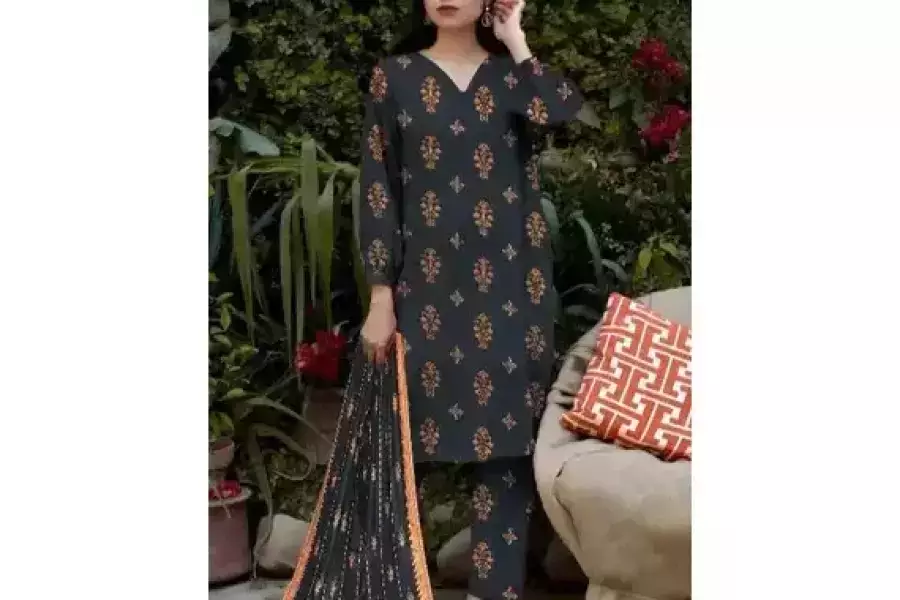 Elegant Amna.B Women's 3 Pcs Unstitched Khaddar Printed Suit – Fashion Forward