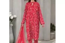Unstitched Khaddar Suit for Women – Amna.B 3-Piece Printed Collection