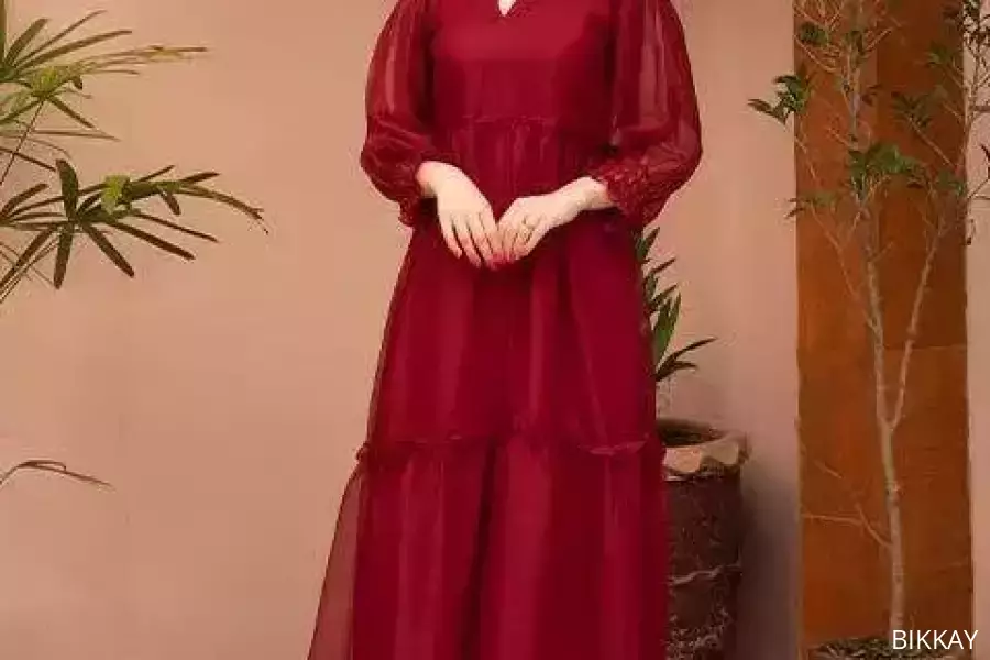 1 Pcs Nazmina Chiffon Plain Women Maxi fr-614 / Free Shipping