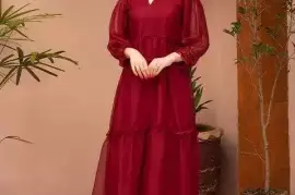 1 Pcs Nazmina Chiffon Plain Women Maxi fr-614 / Free Shipping