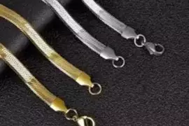 Funky Gold Plated Artificial Stones Chain / Free Shipping