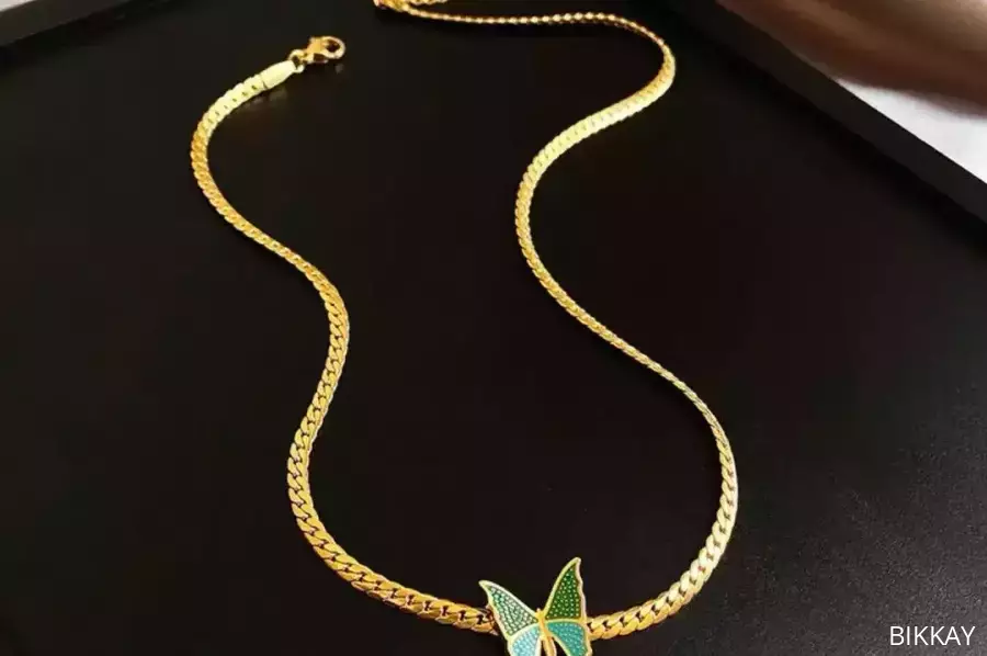 Butterfly Design Gold Plated Pendant / Free Shipping