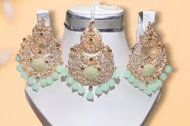 Fancy Gold Plated Crystal Earrings / Free Shipping 