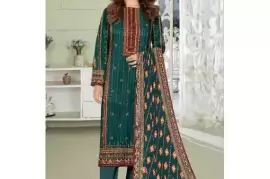 Amna.B Women's Unstitched Lawn Printed Suit Set – Trendy 3-Piece Design, Pakistan, دولار 14