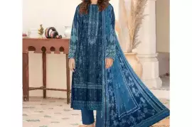 Buy Amna.B 3-Piece Unstitched Lawn Printed Suit for Women – Premium Quality, Pakistan, دولار 14