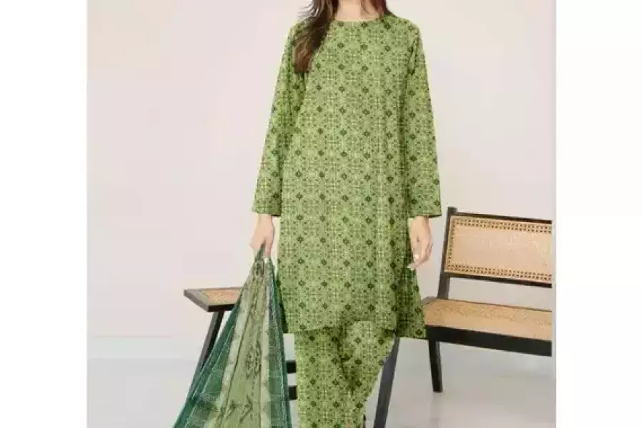 Amna.B 3 Pcs Lawn Printed Suit for Women – Unstitched, Comfortable & Trendy, Pakistan, $ 14