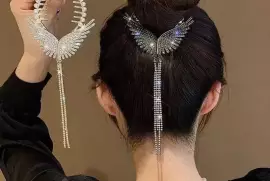 Butterfly Design Silver Plated Hair Claw / Free Shipping