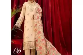 Fiza Noor Nooriya Silk Karandi Unstitched Embroidered Suit for Women - Luxury at Its Best, Pakistan, $ 38