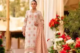 Nooriya 3 Pcs Silk Karandi Unstitched Embroidered Suit for Women - Fiza Noor Collection, Pakistan, $ 38