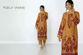 Fiza Noor Women's 2 Piece Digital Printed Unstitched Suit – Perfect for Every Occasion, Pakistan, $ 9