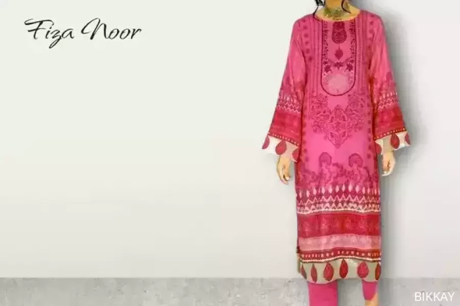 Fiza Noor Women's 2 Piece Digital Printed Suit – Unstitched & Fashion-Forward, Pakistan, دولار 9