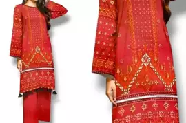 Fiza Noor Unstitched Suit – 2-Piece Set with Beautiful Digital Prints, Pakistan, $ 9