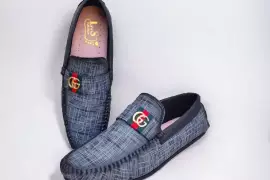 Men's Formal Grey Fabric Loafers -  for Stylish Comfort