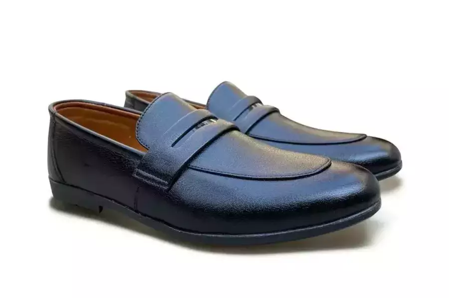 Men's Casual Blue Synthetic Leather Dress Shoes - Size Options Available