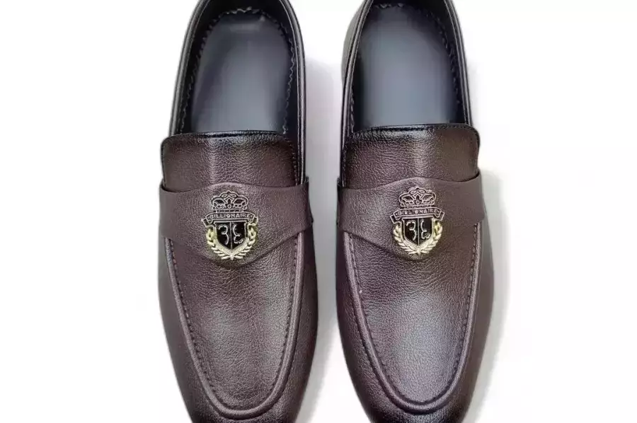 Men's Brown Synthetic Leather Dress Shoes - 1 Pcs for Formal & Casual Wear