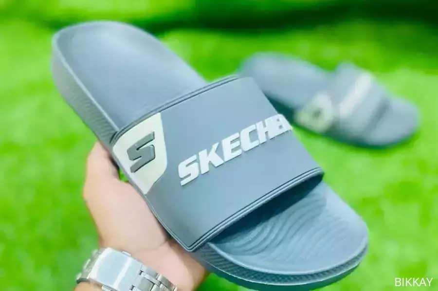 Men's Casual PU Leather Slide Slippers -