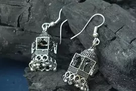 Silver Plated Jhumka / Free Shipping