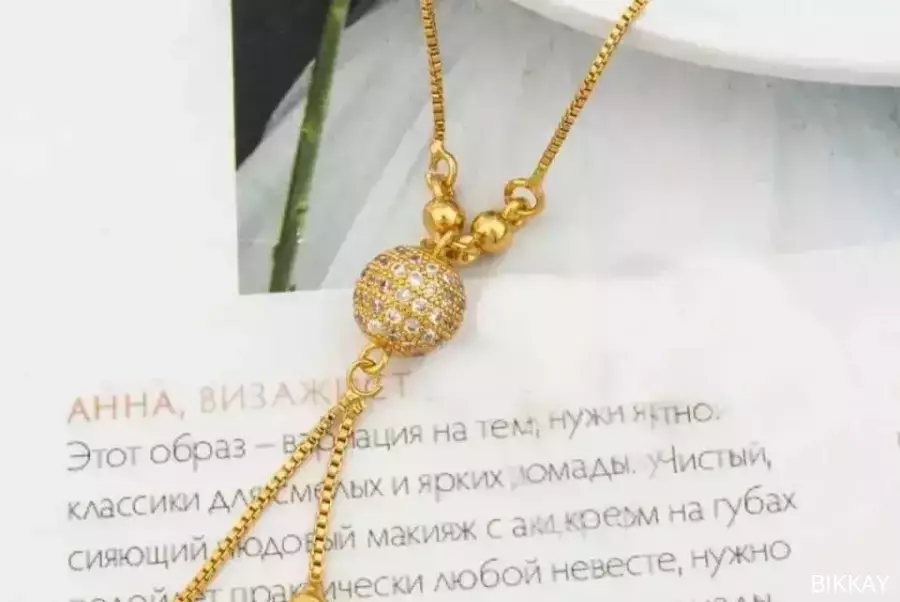 Ball Design Gold Plated Zircon Pendant / Free Shipping
