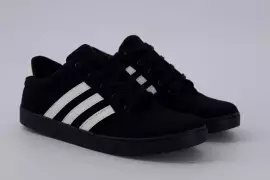 Stylish Men's Casual Canvas Sneakers for All-day Comfort Black - 17B