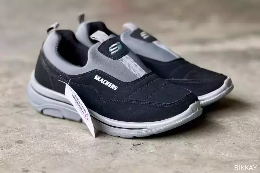 Men’s Leather Casual Sneakers – Skechers-Inspired All-Day Comfort