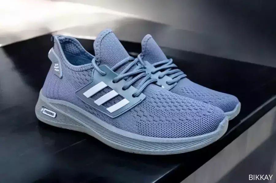Men’s Grey Running Sneakers – Lightweight & Breathable Casual Shoes