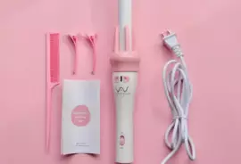 Automatic Pink Hair Curler Spin 360° Rotating Hair Styling Roller, PKR 2,699