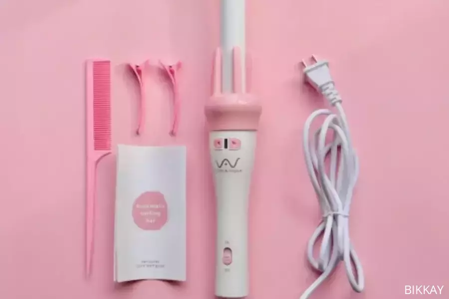 Automatic Pink Hair Curler Spin 360° Rotating Hair Styling Roller, Pakistan, PKR 2,699
