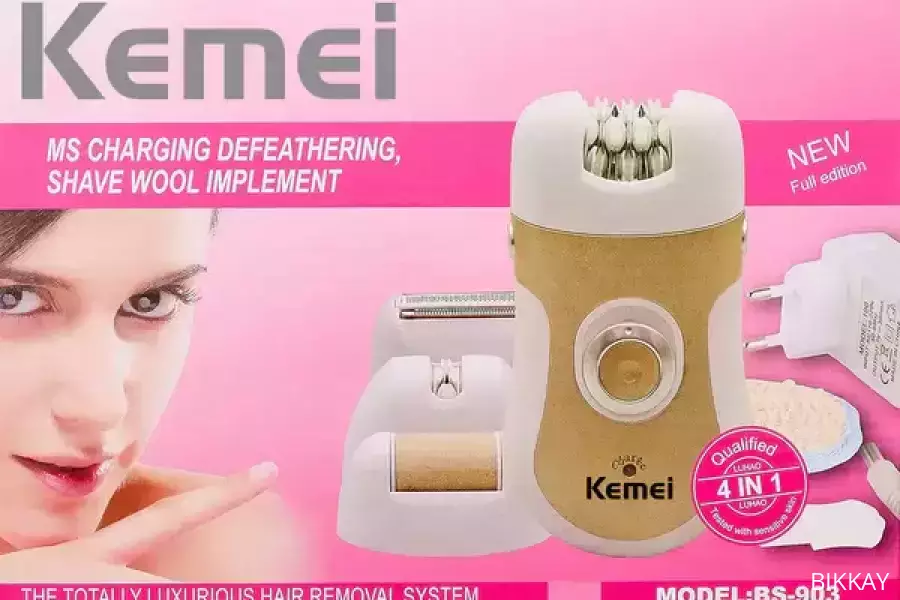 Kemei hair removal 4 in 1 Original 903 (4 in 1) Multifunctional Women Epilator & Shaver & Callus Remover - Girls Shaving Machine - Rechargeable Electric Lady Shaver Hair Removal Razor For Body Legs Arms Bikini Underarm, Pakistan, PKR 3,699