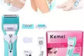 Kemei Epilator KM-6198B electric epilator 3 in 1 hair remover callus remover with extra lady epilator & shaving head kemei km 6198b 3 in 1 beauty tool kit, Pakistan, PKR 4,199