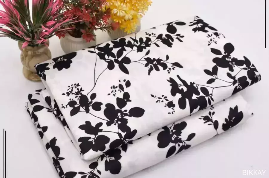 Women's 2-Piece Unstitched Printed Suit – Shirt & Trouser Fabric Set, Pakistan, PKR 1,200