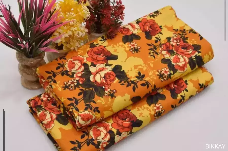Printed Polo Cotton Shirt & Trouser Set – 2-Piece in Yellow, Pakistan, PKR 1,050