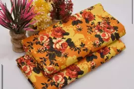 Printed Polo Cotton Shirt & Trouser Set – 2-Piece in Yellow, Pakistan, PKR 1,050
