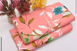 Soft Pink Cotton Shirt & Trouser Set – Printed Design, Pakistan, PKR 1,099