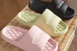 Casual Comfort Slippers Unisex - EVA Material Soft Slip-On Sandals for Indoor/Outdoor, All-Season Solid Color Thick Sole Bath Beach Slides for Men and Women, Jhelum