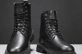 Men's High-Top Boots - Versatile for Outdoor, Hiking & Casual Wear | Lace-Up, Faux Leather with Durable Sole | Perfect for Fall/Winter, Jhelum