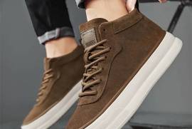 Lace-Up, Men's Fashion Skateboard Sneakers - Comfortable, Non-Slip Casual Shoes for All Seasons, Available in Black, Khaki, Brown | Sizes 7-10, Jhelum