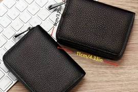 Men's Sleek Faux Leather Zipper Wallet with Card Holder - Casual Style, Jhelum