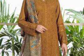 2Pcs Women Unstitched Dhanak Chikankari Embroidered Suit, Faisalabad