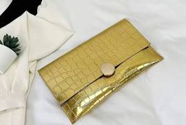 Crocodile Embossed PU Clutch Bag For Women, Envelope Design Purse With Metal Circle Closure, Chic Evening Purse For Parties, Prom, Wedding, Formal Events, Jhelum