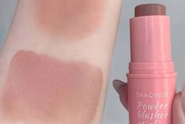 SHAQINUO Water-Resistant Matte Blush Stick - Medium Coverage, All Skin Tones Friendly, Natural Saturation in Pink Tone, Rawalpindi